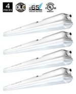 Hyperikon Vapor LED Fixture, 40W (100W Equivalent), 3800 lumen, 4000K (Daylight White), Clear Cover, Waterproof, IP65, 120° Beam Angle, 120-277v, Instant On, UL and DLC Certified – (Pack of 4)