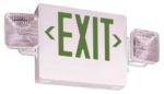 Lithonia Lighting ECG LED M6 Contractor Select Thermoplastic LED Emergency Exit Sign & Light with Green Letters