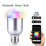 ZeeHoo Bluetooth Smart LED Light Bulb Smartphone Music Sync Group Controlled Dimmable Multicolored Color Changing Wake Up and Party Lights Bulb E27 6W