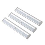 under cabinet led lighting,Ruilida Wireless Motion Sensor Light,10 LED with Magnetic Strip,3-Pack (Silver)