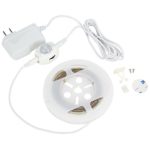 Motion Activated Bed Light, Danibos 1.5M Flexible LED Strip Motion Sensor Night Light with Automatic Shut off, Under Cabinet, Under Bed, Hallway, Kitchen Accent Lighting Kit (Warm Light) (Single-bed)