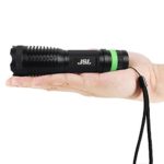 Tactical Flashlight, LED 3 Modes 1000 Lumens Water Resistant Adjustable Focus Torch Light