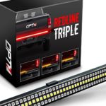 OPT7 Redline Triple S-Blade LED Tailgate w/ Sequential Amber Turn Signal – 1,200 LED’s Brighter Solid Beam – No Drill Install – Weatherproof 2yr-Warranty – Full Function Reverse Brake Running Back Up
