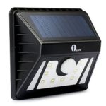 1byone Solar Motion Sensor Light, Weatherproof Outdoor Security LED Night Lighting for Pathway, Garden, Patio, Fencing, Black