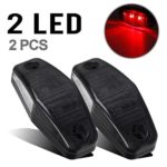 Partsam 2x Side Fender Marker Trailer Smoke Lens/Red Universal Mount Clearance LED Light