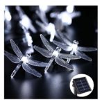 Livingly Light 20 LED Outdoor Solar String Lights Dragonflies Shape for Christmas Trees Garden Party, White