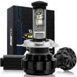 NINEO LED Headlight H4 (9003 Hi/Lo) Bulbs Conversion Kit w/ Clear – 80W 6K 7,200Lm CREE – 3 Yr Warranty