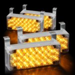 koolertron 88 LED Flashing Emergency Strobe Lights for Front Grille/Deck ,Amber
