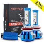 MOSTPLUS 80W 9,600LM 6000K White Plug and Play H11 (H8/H9) CREE LED Headlight Conversion Kit Bulbs 4,800LM Per Bulb with 3 Year Warranty