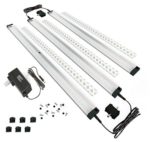EShine 3 Extra Long Panels LED Under Cabinet Lighting, with IR Sensor! Hand Wave Activated – 20inch Panels – Easy to Install – Screws and 3M Sticker Options Included, Warm White