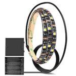 Led Light Strip Sunsbell LED Rope Strips 5050 SMD Battery Powered Led Strip – Waterproof Flexible Strip Light with Controller (200cm/6.56ft, Cool White)