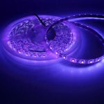 Deep Dream LED Strip Lighting UV Purple 16.4Ft 5M 3528 300LEDs Flexible Waterproof IP65 BlackLight Night Fishing Strip Christmas Lights Party Lights with 12V 2A Power Supply