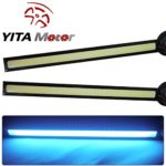 YITAMOTOR 2x IceBlue COB LED Lights Super Bright Car -DRL Fog Driving Lamp Waterproof Ice Blue 12V