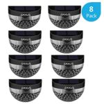 Anxus Solar Lights, Semi-Circle Waterproof 6 LED Solar Lights for Outdoor, Garden, Patio, Stairway – Warm White (8 Pack)