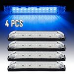 6″ Clear/Blue Underwater Led RV Boat Light 12LED Utility Strip Light Sealed 6pcs