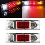 Ecosin Fashion 1 pair 19 LED Tail Light Car Truck Trailer Stop Rear Reverse Turn Indicator Lamp