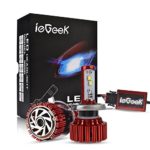 ieGeek Car LED Headlight Bulbs All-in-One Conversion Kit – H4/HB2/9003 – Dual Hi / Lo Beam – 80w 8000Lm 6K Cool White CREE – 2 Yrs Warranty