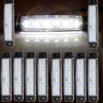 CCIYU 10x White 3/8″ 6 LED Truck Bus Boat Trailer Side Marker Indicators Light , Led marker lights for trucks, Marker light, Cab Marker, RV Marker light, Rear side marker light