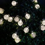 GMY Lighting 30 Led Solar Crystal Ball Christmas Lights Light Strip String Garden, Holiday, Party Décor 28.3 Feet 2V Warm White 310135