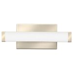 Lithonia Lighting Contemporary Square 3K LED Vanity Light, 1-Foot, Brushed Nickel