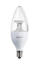 Philips 458711 40W Equivalent Non-Dimmable B11 Decorative Candle LED Light Bulb with Candelabra Base (12-Pack), Soft White