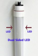 (2) RDC 8ft T12/HO waterproof Dual sided LED directly relamps and replaces the 110 watt 8ft fluorescent bulb F96T12/HO without rewiring or modification.