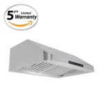 Cosmo 30 in. 900 CFM Ducted Under Cabinet Range Hood with LCD Display Touch Control Panel, Kitchen Vent Cooking Fan Range Hood with Permanent Filters and LED Lighting