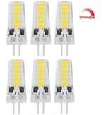Best to Buy (6-PACK) Dimmable 5-Watt T4 G4 LED Bulb 12-18V AC/DC, 12SMD5733 5W White Color (Jc10 Bi-pin 25-35w Replacement)