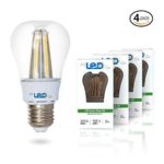 Led Light Bulbs for Home 60 watt Equivalent 8 Watt lights A19 Brightest Bulb Energy Star Soft White Glow Lighting 3000K 810 Lumens 2 Year Warranty 4-Pack