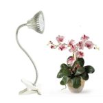 SECO-life Indoor Grow Light Clip ,Gooseneck Flexible Clip on Plant Light Adjustable with Smooth Aviation Aluminum for Indoor Hydroponic Growing System (7W)