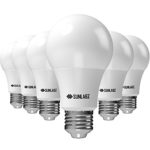 SunLabz Energy-Saving LED Light Bulbs – A19, Soft-White, 60-Watt Equivalent, E26 Socket, Non-Dimmable, Pack of 6
