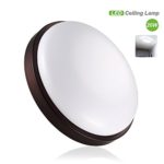 S&G 20W LED Ceiling Lights 140W Incandescent Equivalent Dome Brown Flush Mount Ceiling light Recessed Lighting for Bedroom, Kitchen, Hallway (Cool White)
