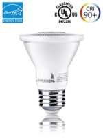 Hyperikon PAR20 LED Bulb, 8W (50W equivalent), 4000K (Daylight White), CRI90+, Small Flood Light Bulb, 40 Beam Angle, Medium Base (E26), Dimmable, ENERGY STAR and UL Listed