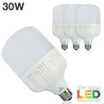 eTopLighting [4-Pack] Shatter-Proof 30W LED Light Bulb Edison E26/E27 Base, 15000 Life Hours, Garages, Work Sites, Home, Photo Studio,Daylight White 6000K, APL1485