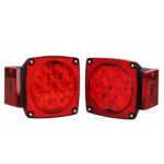 Zxlight Pairs of Trailer Lights LED Red Stop Turn Tail Camper Truck Boat Brake Light kit 12V