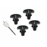 Outdoor Solar LED Garden Deck Dock Path Post Fence Patio Lights 3.5 Inch (4-Pack)