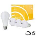 4 Pack of Led Light Bulbs- 16W- 100 watt equivalent, E26 Base Dimmable LED Light Bulb, Warm White 3000k