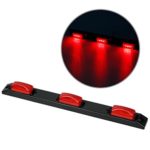 Partsam Sealed, 3-Light Truck, Trailer Identification LED Light Bar, 30″ Lead, Red Lens, with Black Base, Drive Confident At Night