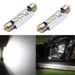 Alla Lighting CANBUS Error Free 42mm (1.72″) High Power 3030 SMD Super Bright 6000K 211-2 212-2 569 578 White LED Bulb for Interior Festoon Map Dome License Plate Lights