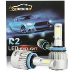 R2 COB H11 H8 H9 8000LM LED Headlight Conversion Kit, Low beam headlamp, Fog Driving Light, HID or Halogen Head light Replacement, 6500K Xenon White, 1 Pair- 1 Year Warranty