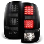 2007 2008 2009 2010 2011 2012 2013 GMC Sierra Fleetside Black Smoked LED Tail Lights Replacement Set