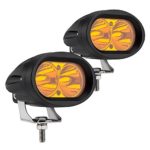 WEISIJI 20 Watt Amber Spot Led Off Road Driving Lights Led Fog Lights Jeep Accessary Lighting IP67 Waterproof Daytime Running Lights (2PCS)