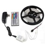 LED Strip Lights, eBoTrade RGB 5M/16.4 Ft Waterproof SMD 3528 300 LED Color Changing Flexible Rope Strip Light+24 Key IR Remote Control+Power Supply