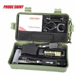 VIASA 8000 Lumens X800 Zoomable XML T6 LED Tactical Flashlight+18650 Battery+Charger+Case