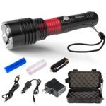 MalloMe 5000 Tactical LED Rechargeable Flashlight Ultra Bright 1000 Lumens with Zoomable Adjustable 5 Torch Light Modes, 18650 Battery, USB, Wall, and Car Charger Included (8 Piece Set)