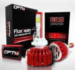OPT7 Fluxbeam LED Headlight Kit w/ Clear Arc-Beam Bulbs – H1 – 60w 7,000Lm 6K Cool White CREE – 2 Yr Warranty