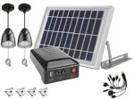 MicroSolar – Lithium Battery – 2X2W LED Lamps – 1 USB – Angle Adjustable Brackets – Solar Home System