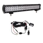 Led Light Bar, Glotech 20″ 126W Cree Led Work Offroad Bar Light Spot Flood Combo Beam IP67 Waterproof Car Driving Fog Lights Lighting For 4WD Truck ATV UTV Pickup With Remote Wiring Harness Kit