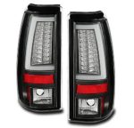ZMAUTOPARTS Chevy Silverado / 2004-2006 GMC Sierra LED Tube Tail Lights – Black
