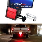 iJDMTOY Red Lens 12-LED Super Bright Brake Light Trailer Hitch Cover Fit Towing & Hauling 2″ Standard Size Receiver